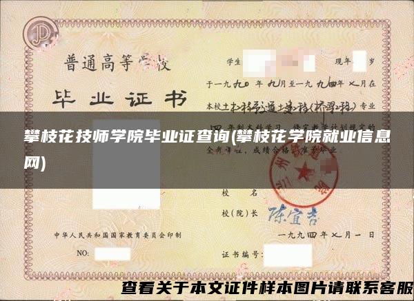 攀枝花技师学院毕业证查询(攀枝花学院就业信息网)