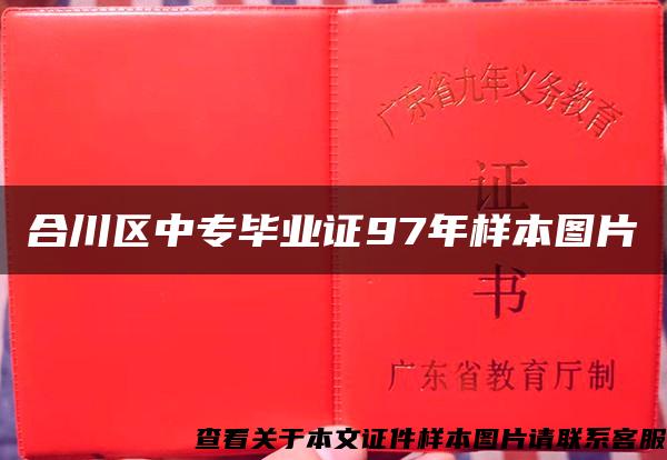 合川区中专毕业证97年样本图片