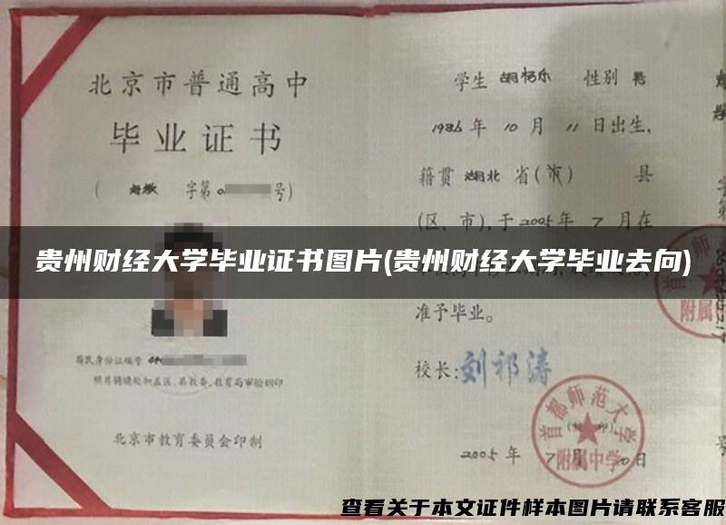 贵州财经大学毕业证书图片(贵州财经大学毕业去向)