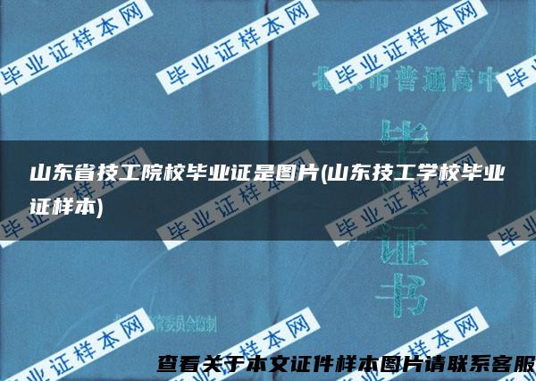 山东省技工院校毕业证是图片(山东技工学校毕业证样本)