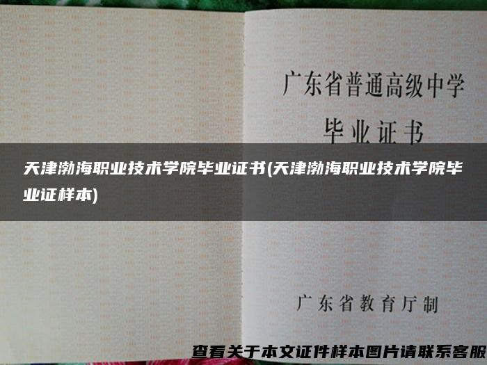 天津渤海职业技术学院毕业证书(天津渤海职业技术学院毕业证样本)