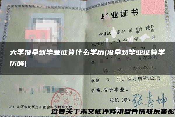 大学没拿到毕业证算什么学历(没拿到毕业证算学历吗)