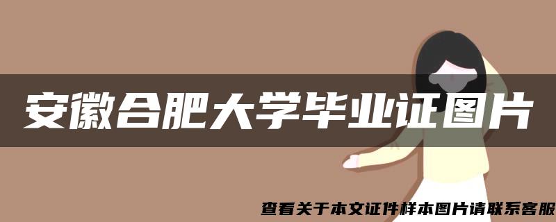 安徽合肥大学毕业证图片