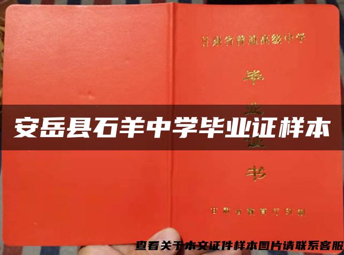 安岳县石羊中学毕业证样本