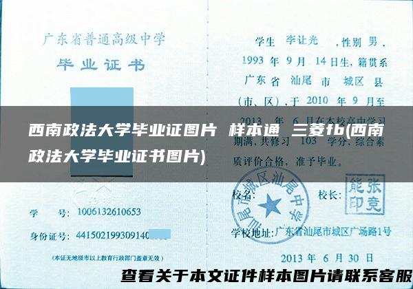 西南政法大学毕业证图片 样本通 三菱fb(西南政法大学毕业证书图片)