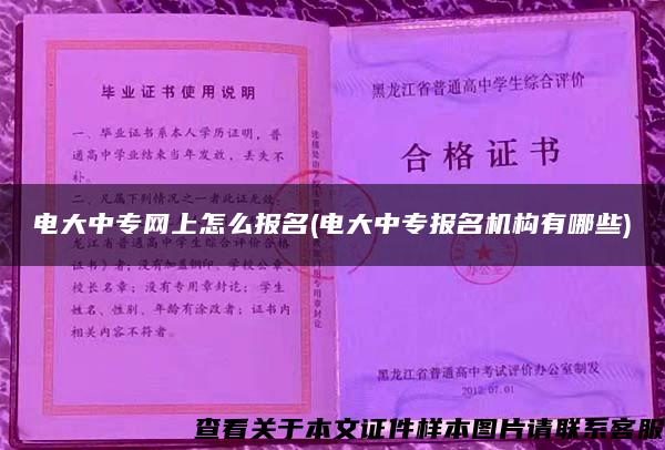 电大中专网上怎么报名(电大中专报名机构有哪些)