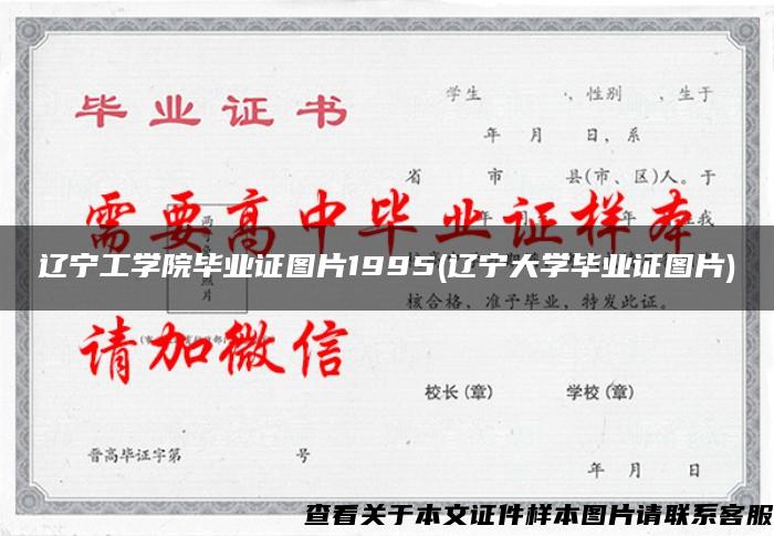 辽宁工学院毕业证图片1995(辽宁大学毕业证图片)