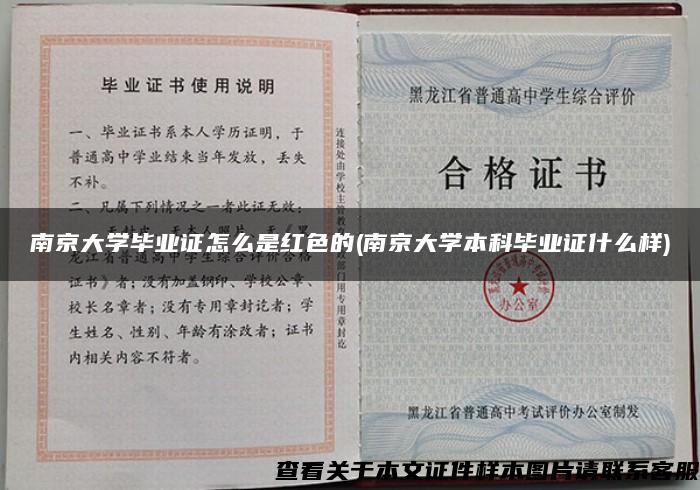 南京大学毕业证怎么是红色的(南京大学本科毕业证什么样)