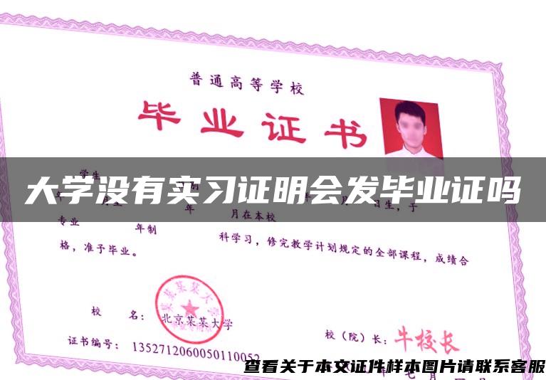 大学没有实习证明会发毕业证吗