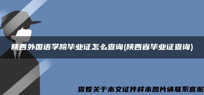 陕西外国语学院毕业证怎么查询(陕西省毕业证查询)