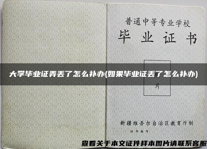 大学毕业证弄丢了怎么补办(如果毕业证丢了怎么补办)