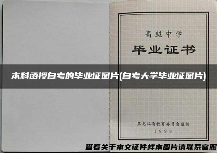 本科函授自考的毕业证图片(自考大学毕业证图片)