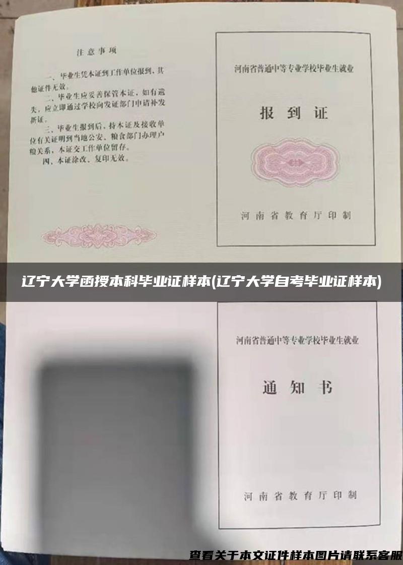 辽宁大学函授本科毕业证样本(辽宁大学自考毕业证样本)