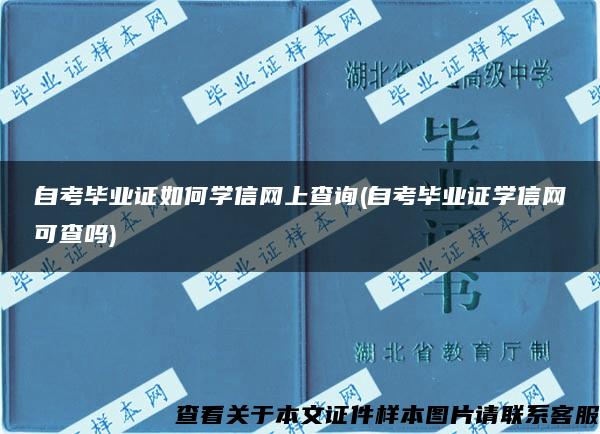 自考毕业证如何学信网上查询(自考毕业证学信网可查吗)