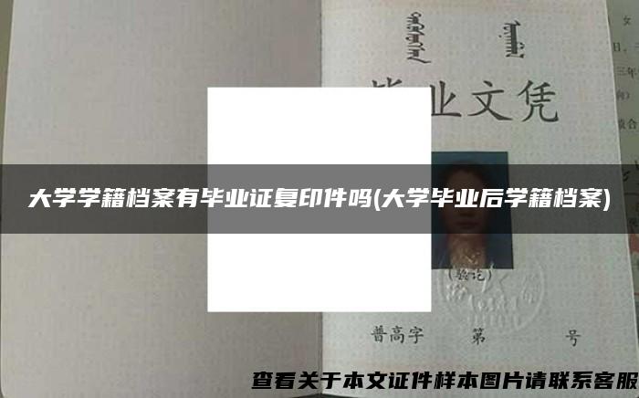 大学学籍档案有毕业证复印件吗(大学毕业后学籍档案)