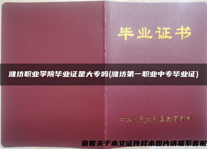 潍坊职业学院毕业证是大专吗(潍坊第一职业中专毕业证)