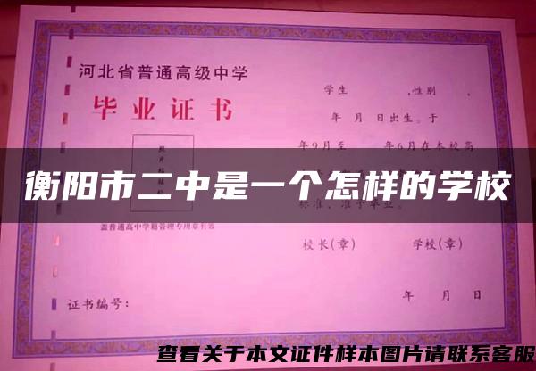 衡阳市二中是一个怎样的学校