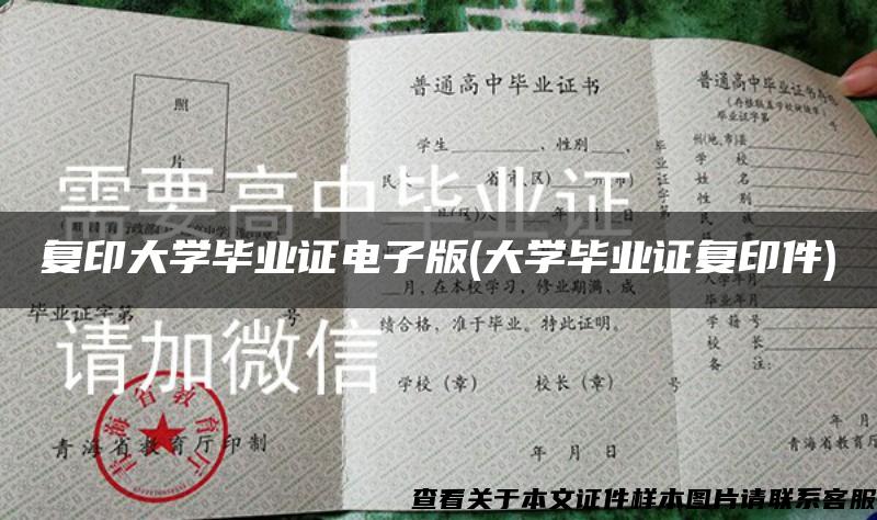 复印大学毕业证电子版(大学毕业证复印件)