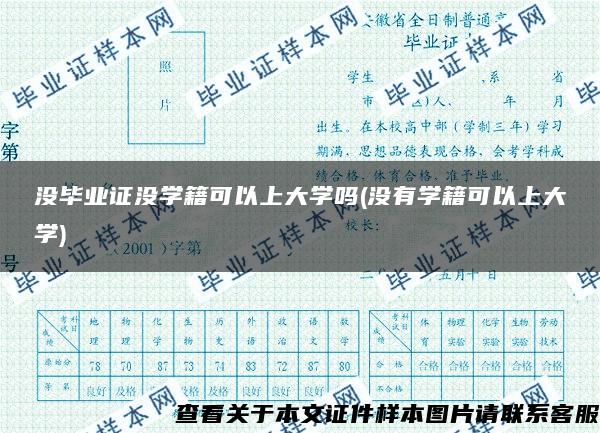 没毕业证没学籍可以上大学吗(没有学籍可以上大学)