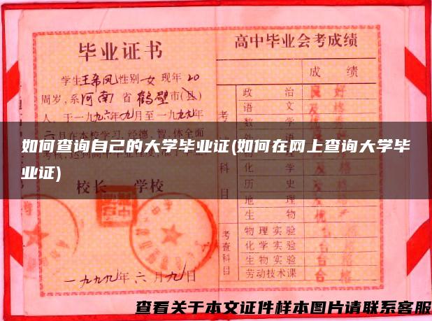 如何查询自己的大学毕业证(如何在网上查询大学毕业证)