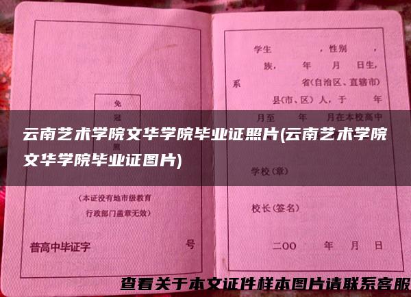 云南艺术学院文华学院毕业证照片(云南艺术学院文华学院毕业证图片)