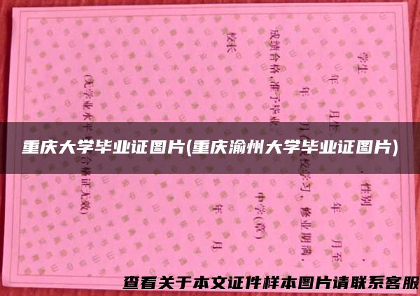 重庆大学毕业证图片(重庆渝州大学毕业证图片)