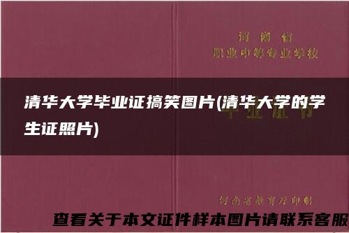 清华大学毕业证搞笑图片(清华大学的学生证照片)