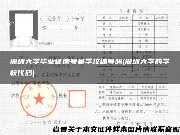 深圳大学毕业证编号是学校编号吗(深圳大学的学校代码)