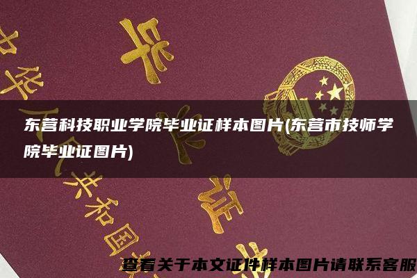 东营科技职业学院毕业证样本图片(东营市技师学院毕业证图片)