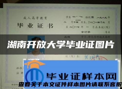 湖南开放大学毕业证图片