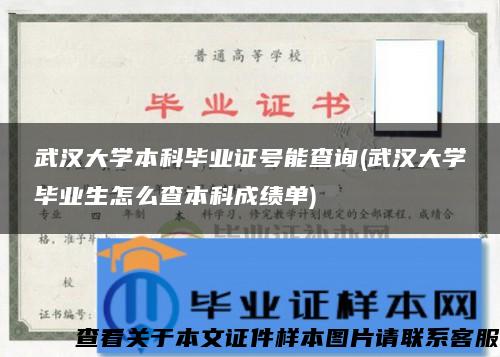 武汉大学本科毕业证号能查询(武汉大学毕业生怎么查本科成绩单)