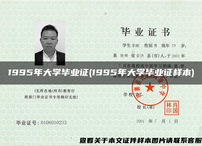 1995年大学毕业证(1995年大学毕业证样本)