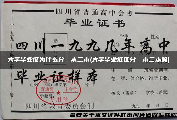 大学毕业证为什么分一本二本(大学毕业证区分一本二本吗)