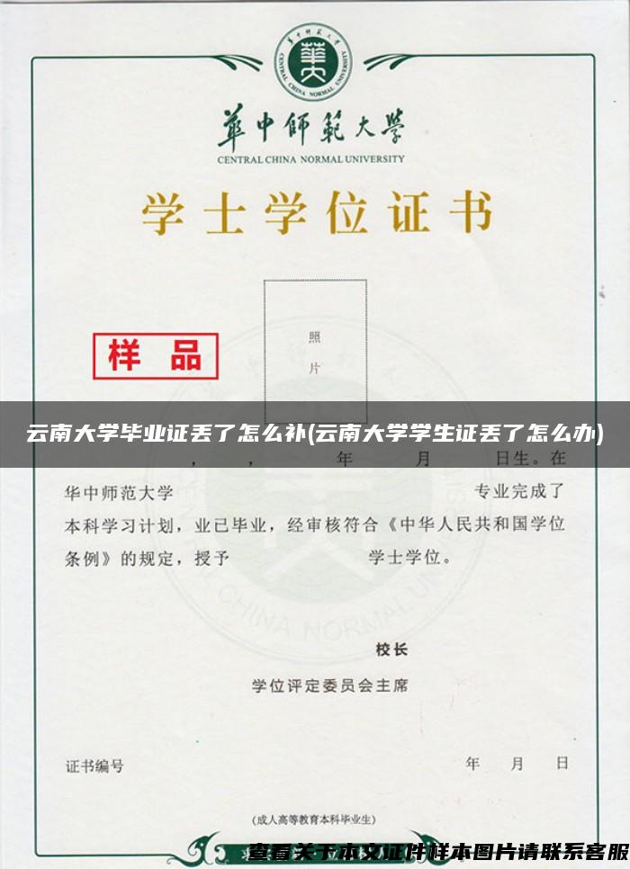 云南大学毕业证丢了怎么补(云南大学学生证丢了怎么办)