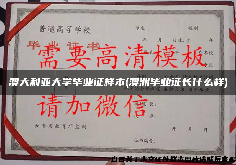 澳大利亚大学毕业证样本(澳洲毕业证长什么样)