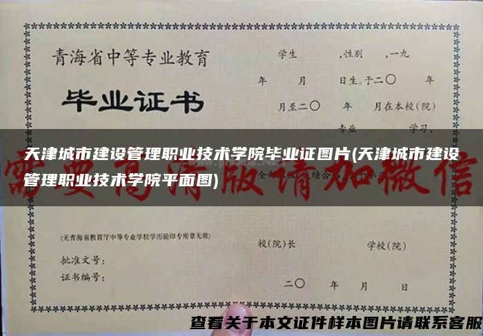 天津城市建设管理职业技术学院毕业证图片(天津城市建设管理职业技术学院平面图)