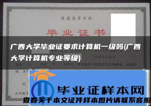 广西大学毕业证要求计算机一级吗(广西大学计算机专业等级)