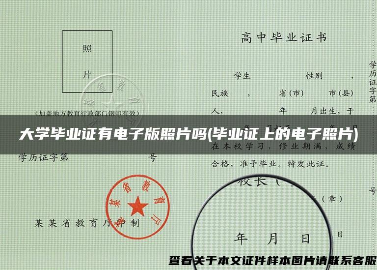 大学毕业证有电子版照片吗(毕业证上的电子照片)