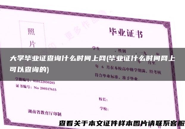 大学毕业证查询什么时间上网(毕业证什么时间网上可以查询的)