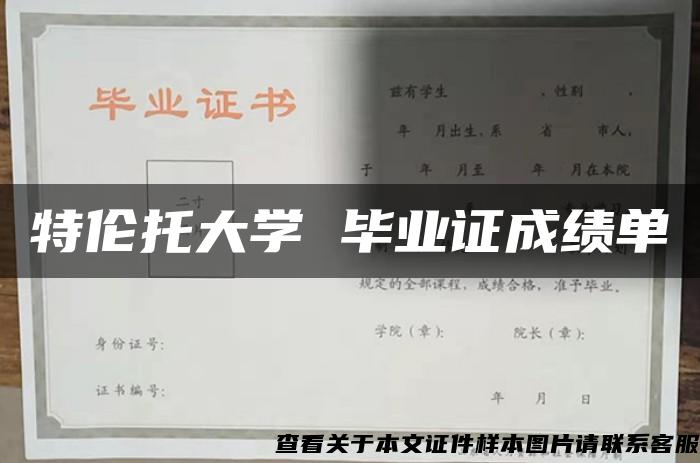 特伦托大学 毕业证成绩单