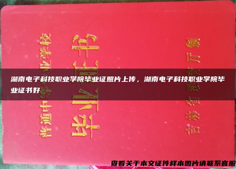 湖南电子科技职业学院毕业证照片上传，湖南电子科技职业学院毕业证书好