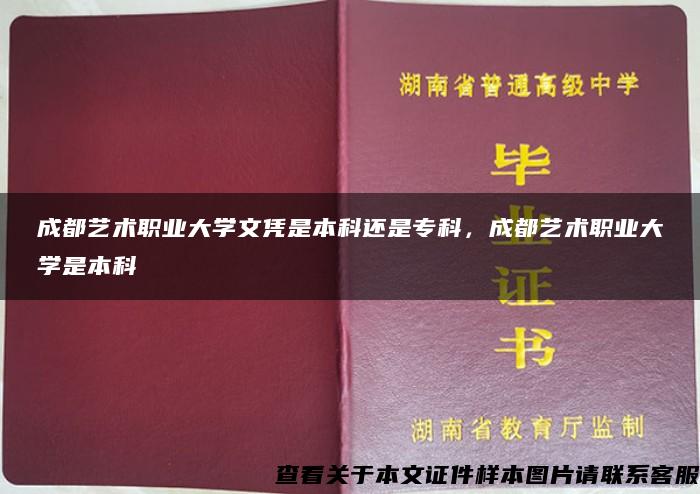 成都艺术职业大学文凭是本科还是专科，成都艺术职业大学是本科