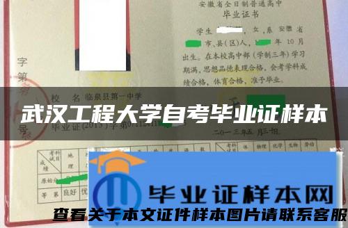 武汉工程大学自考毕业证样本