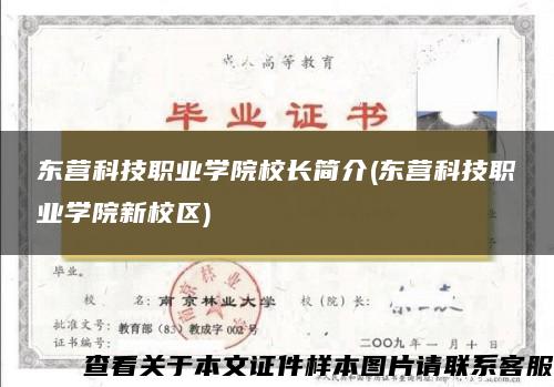 东营科技职业学院校长简介(东营科技职业学院新校区)