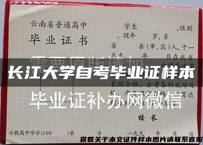 长江大学自考毕业证样本