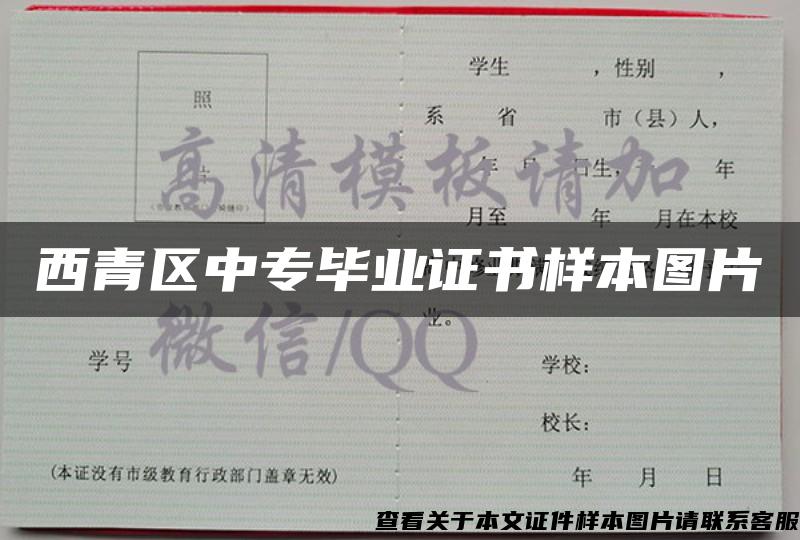 西青区中专毕业证书样本图片