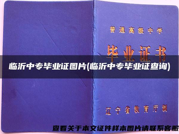 临沂中专毕业证图片(临沂中专毕业证查询)