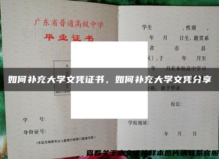 如何补充大学文凭证书，如何补充大学文凭分享