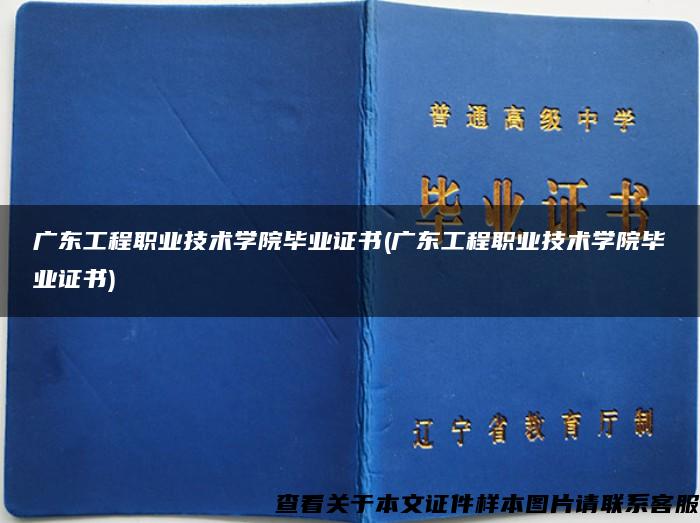 广东工程职业技术学院毕业证书(广东工程职业技术学院毕业证书)