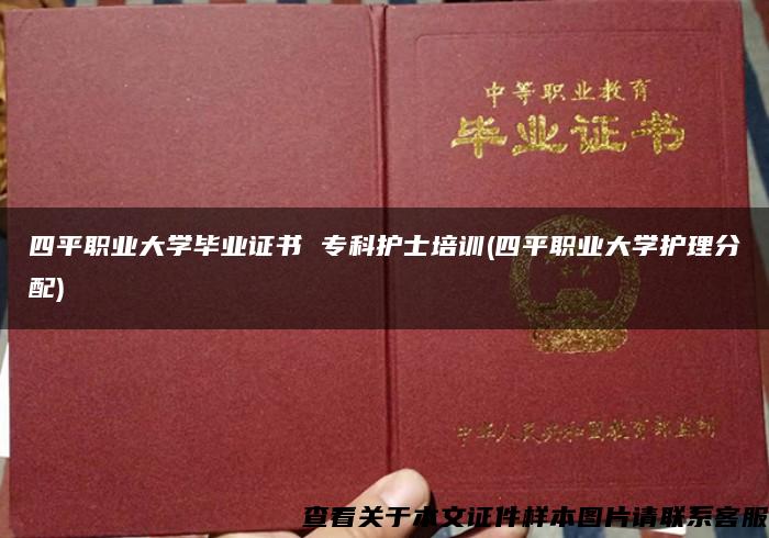 四平职业大学毕业证书 专科护士培训(四平职业大学护理分配)